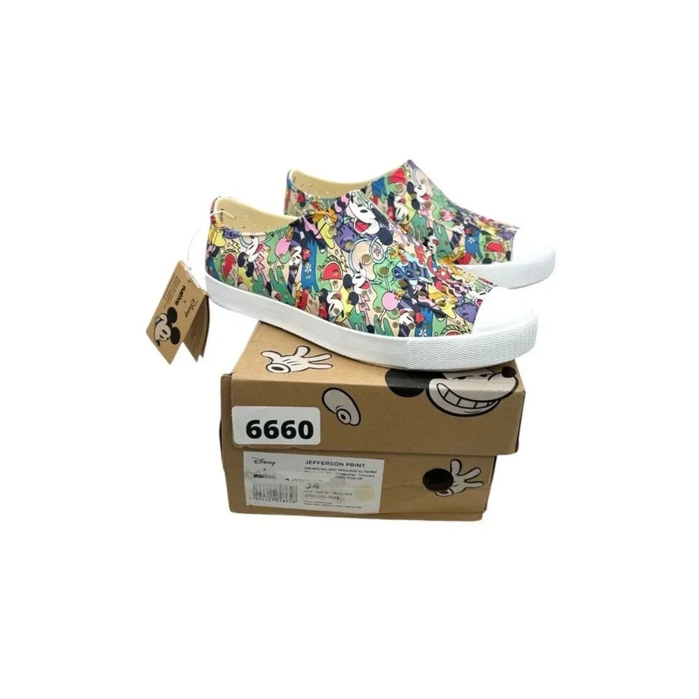 Native Kids X Disney Tropical Mickey Print Kids J4 Jefferson Slip On Shoe